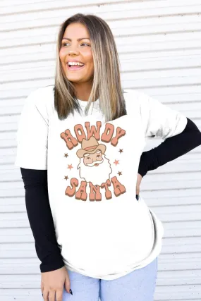 Cowboy Howdy Santa Adult Soft-Tek Blend T-Shirt