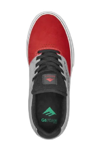 Emerica Shoes The Low Vulc Red Grey Black