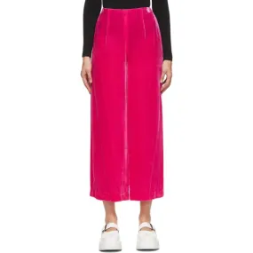 Enfold Pink Velvet Wide Leg Lounge Pants