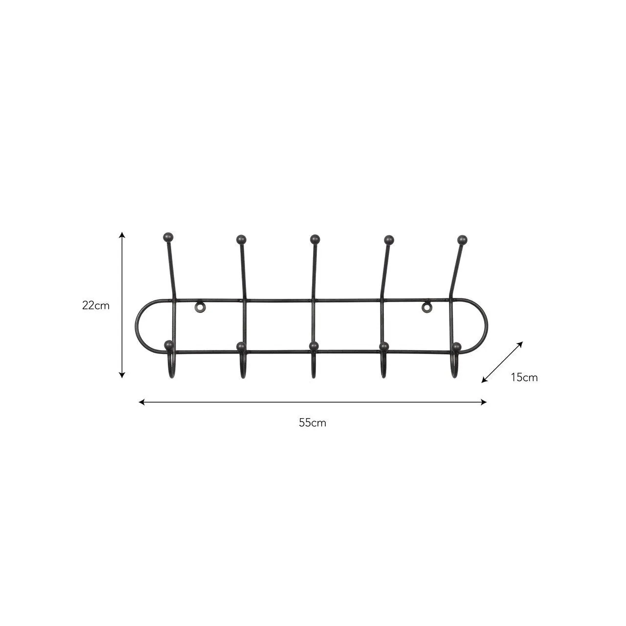 Farringdon Hook Rail | Dark Grey