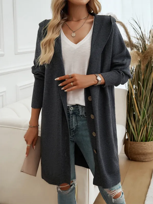 Favorite Fall Longline Hooded Cardigan for Women