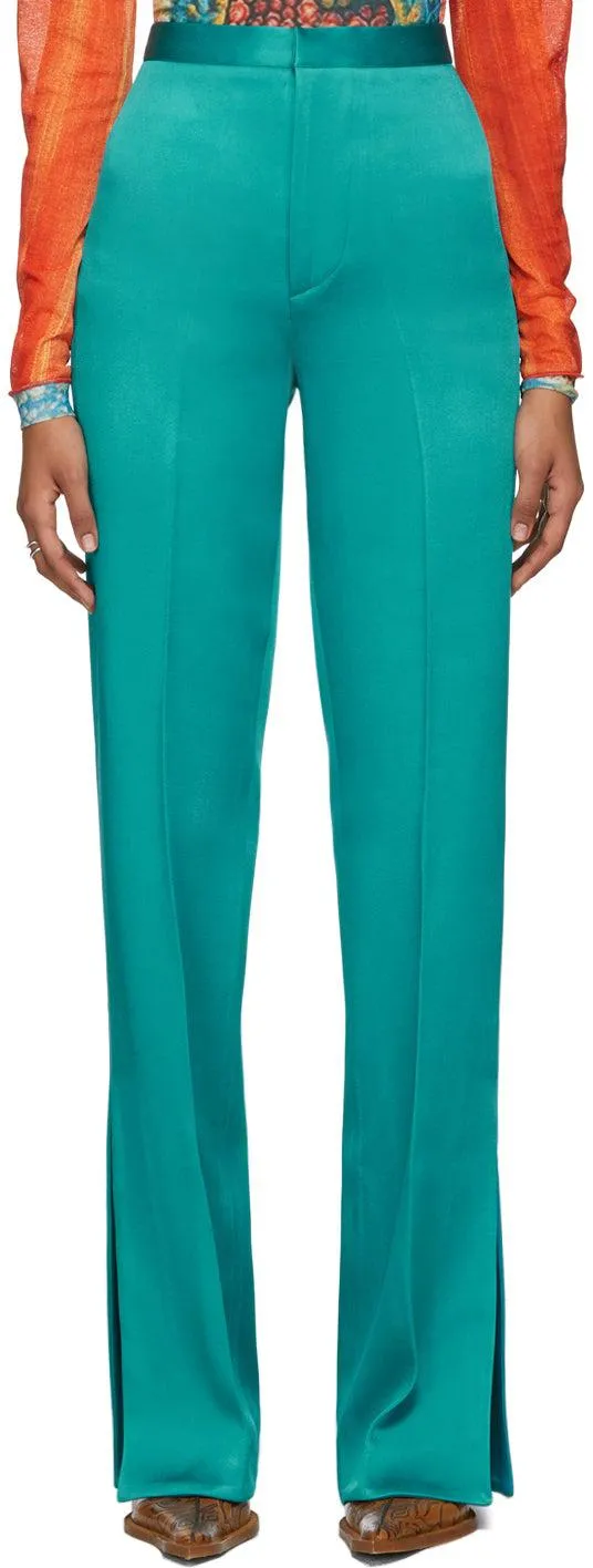 Feben Blue Satin Perfect Trousers