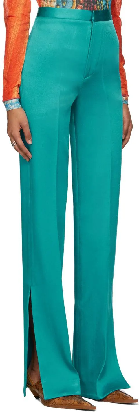 Feben Blue Satin Perfect Trousers