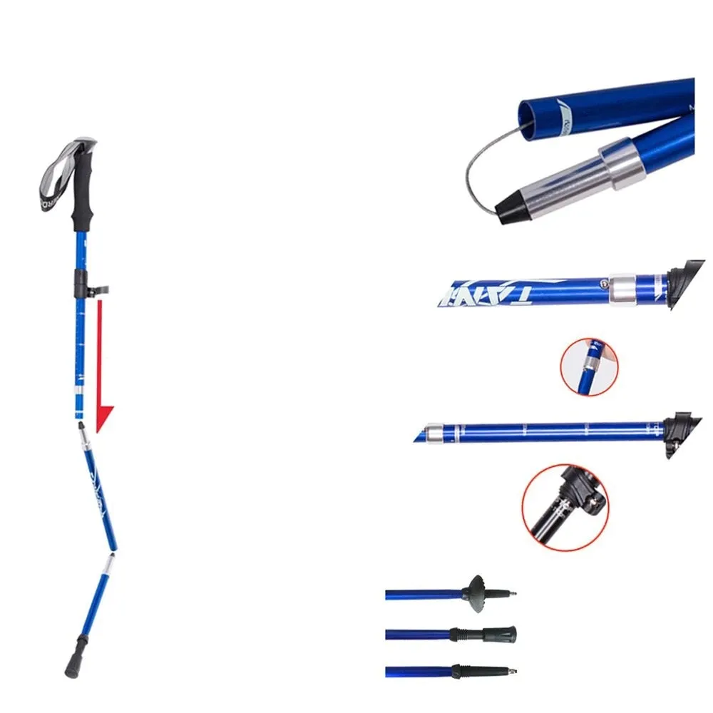 Foldable Walkig Stick for Hiking Portable Trekking Poles Ultralight Hiking Poles