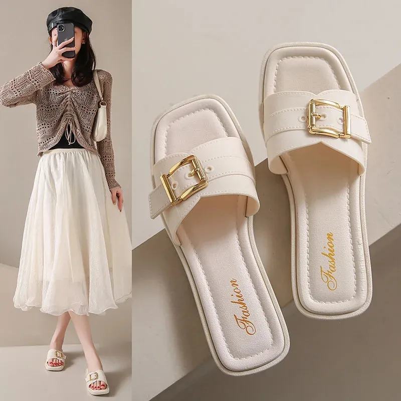 Genevieve - Chic Flat Casual Sandals for Women
