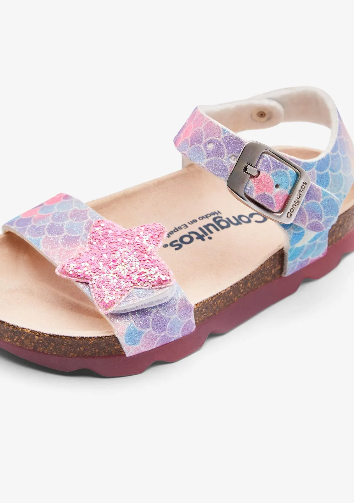 Glitter Stars Buckle Bio Sandals