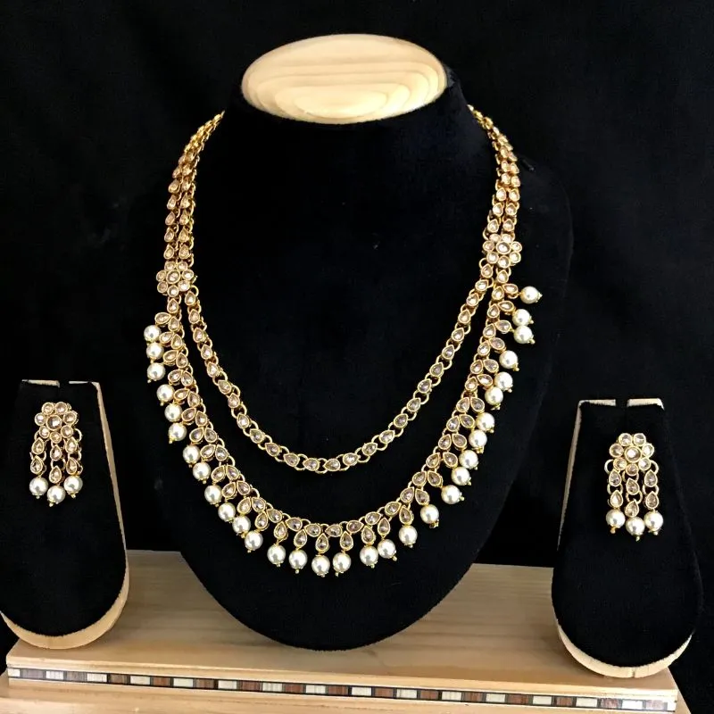 Gold Look Necklace Set 3757-36025
