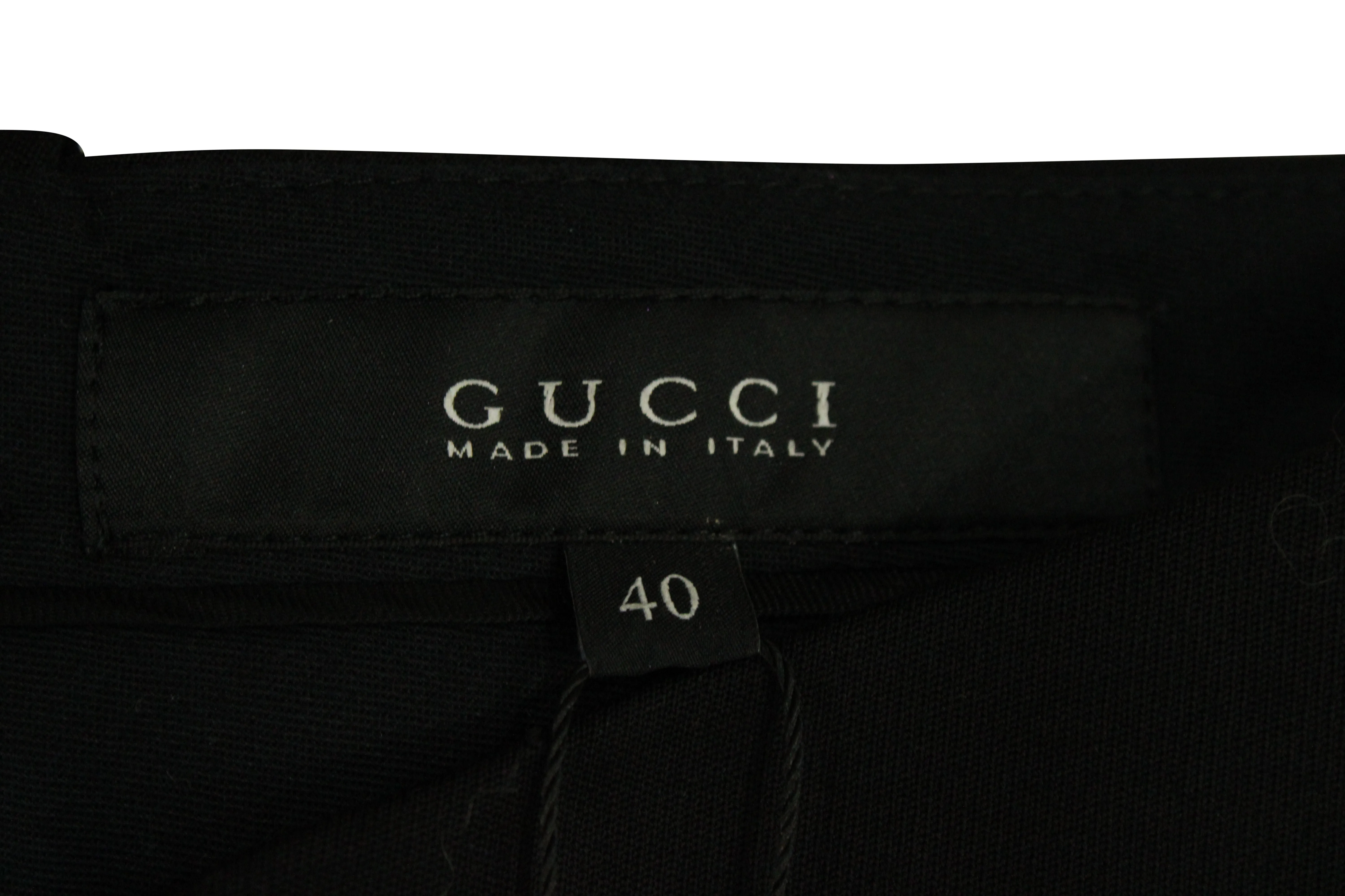 Gucci Tuxedo Pants in Black Wool