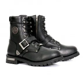 Hot Leathers Men's 8" Tall Logger Boots With Buckle
