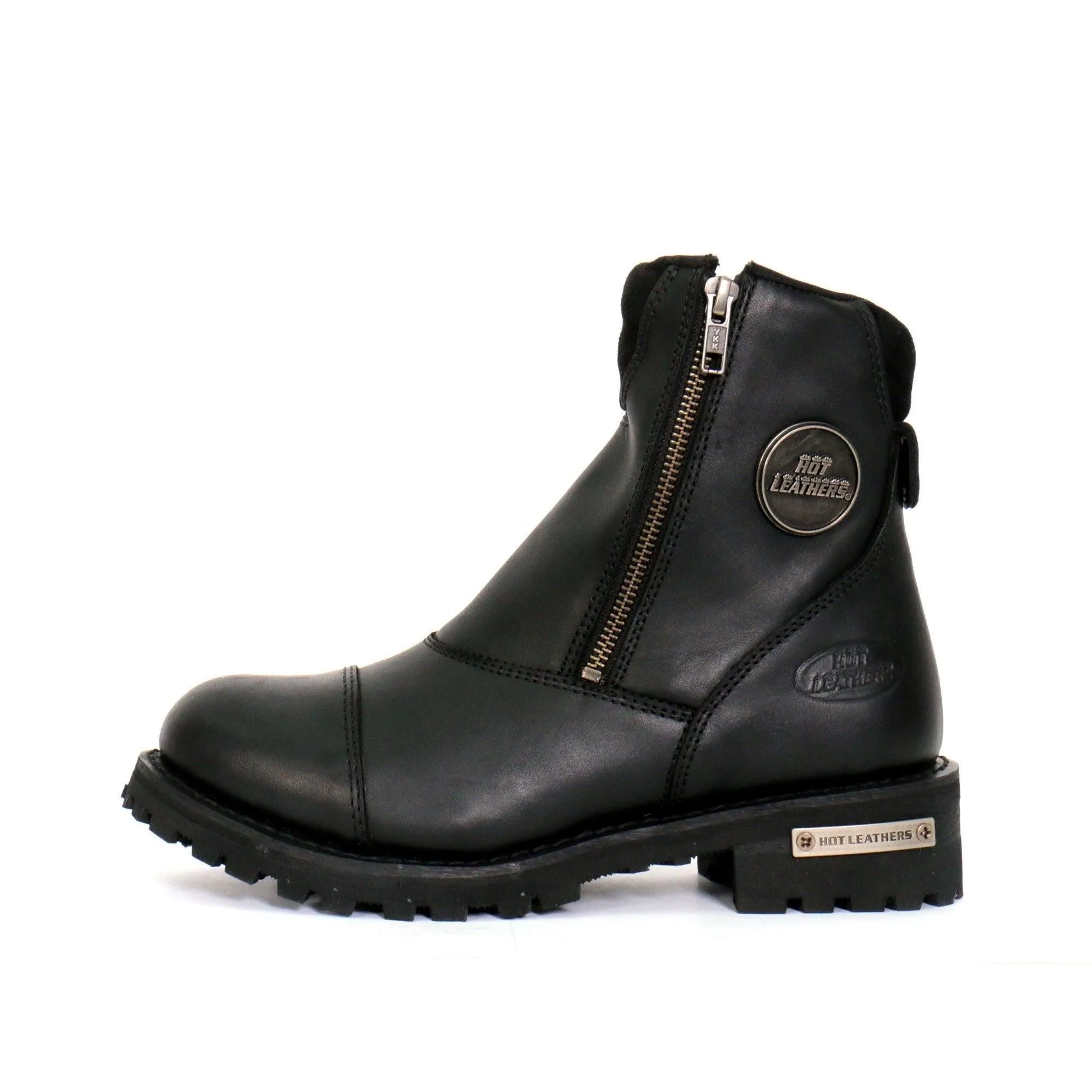 Hot Leathers Women's 6" Double Zip Cap Toe Boots