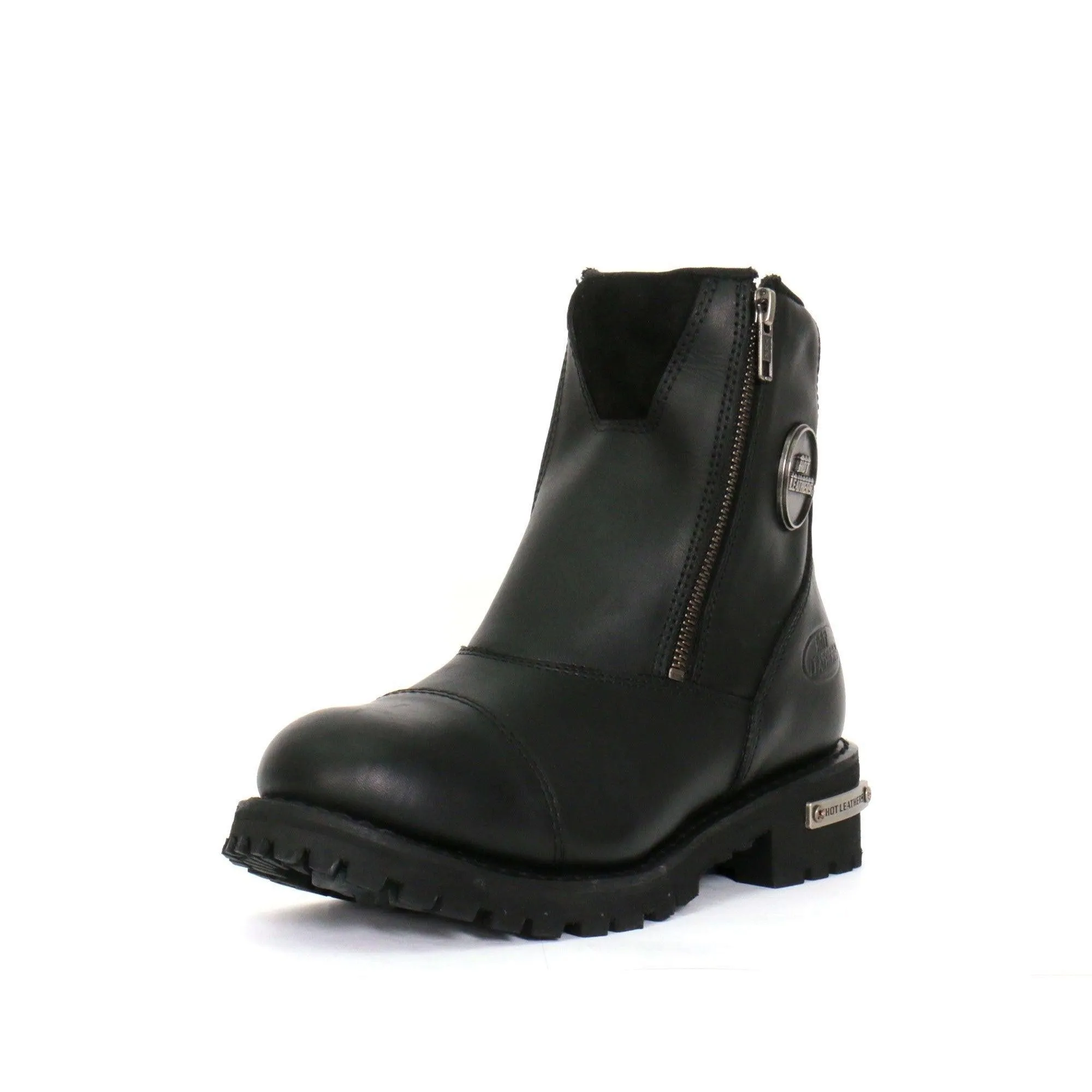 Hot Leathers Women's 6" Double Zip Cap Toe Boots