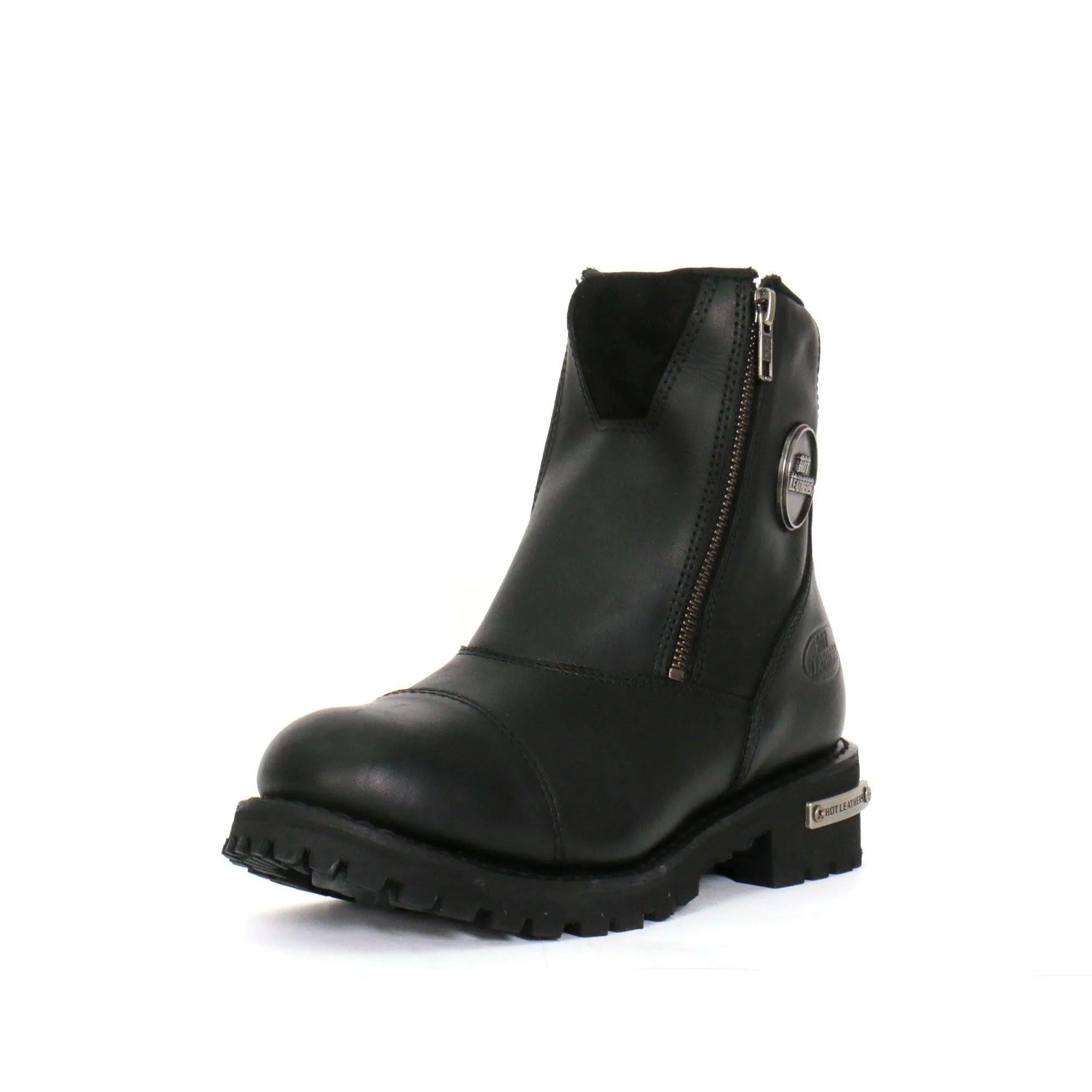 Hot Leathers Women's 6" Double Zip Cap Toe Boots