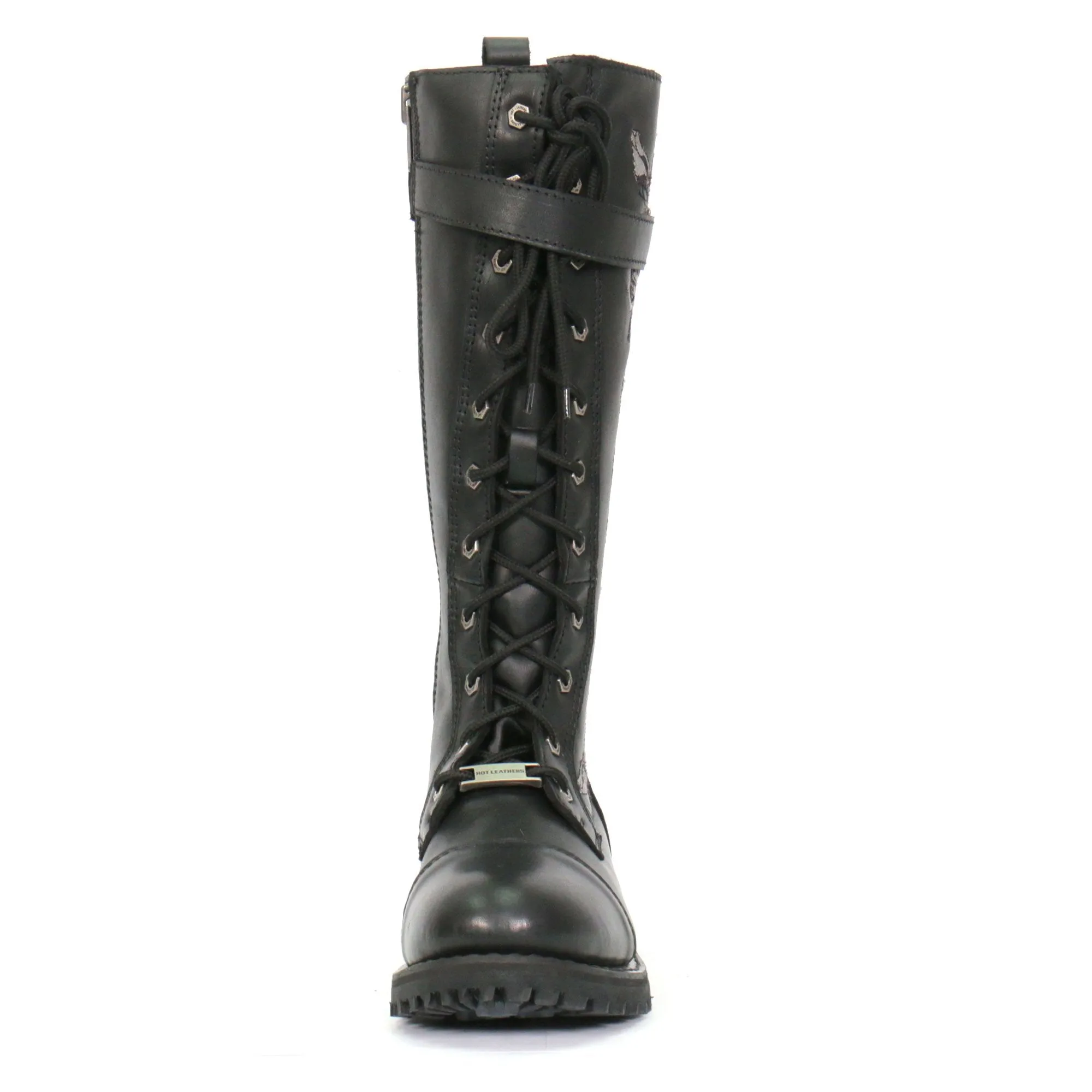 Hot Leathers Women's Knee High Wild Roses Leather Boots