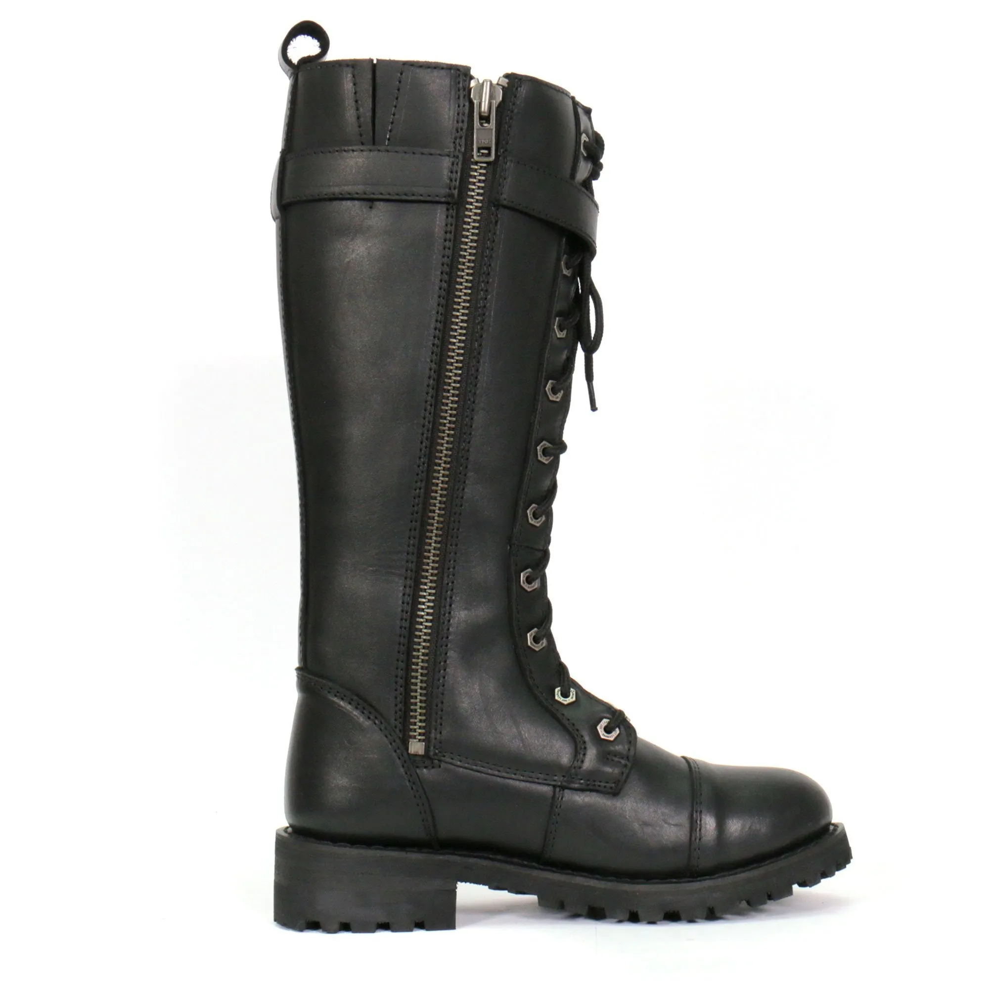 Hot Leathers Women's Knee High Wild Roses Leather Boots