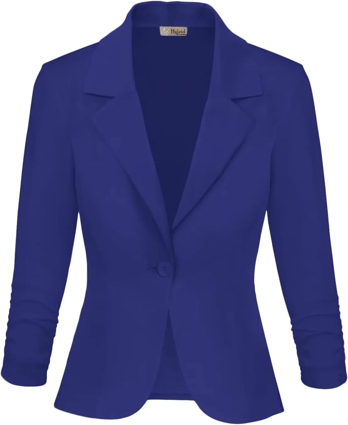 Hybrid & Company Women's Casual Work Office Blazer Lightweight Stretch Ponte Jacket Made in USA