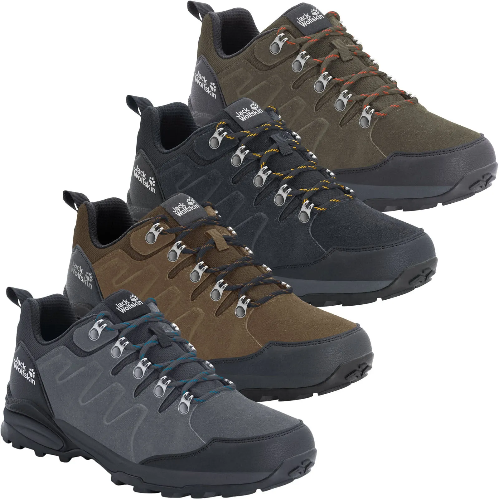 Jack Wolfskin Mens Refugio Texapore Waterproof Walking Shoes