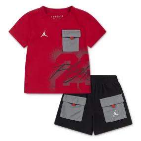 Jordan Boys 23 Flight Utility Short Set Black (Toddler)
