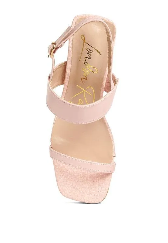 Kirk Elasticated Gussets Block Heel Sandals