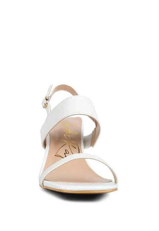 Kirk Elasticated Gussets Block Heel Sandals