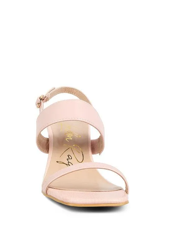 Kirk Elasticated Gussets Block Heel Sandals