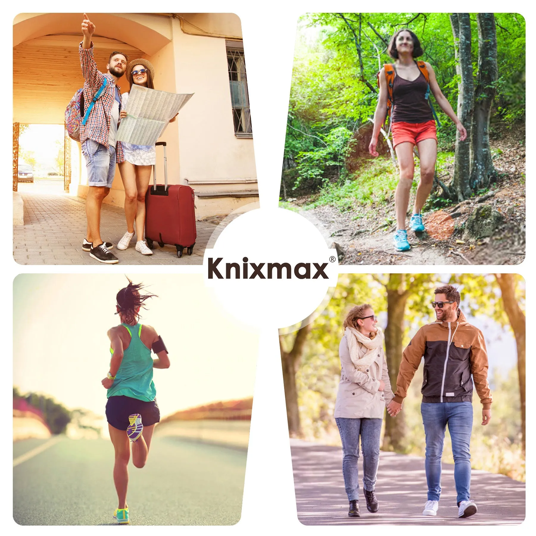Knixmax Women's Memory Foam Insoles, Black, for Athletic Shoes & Sneakers