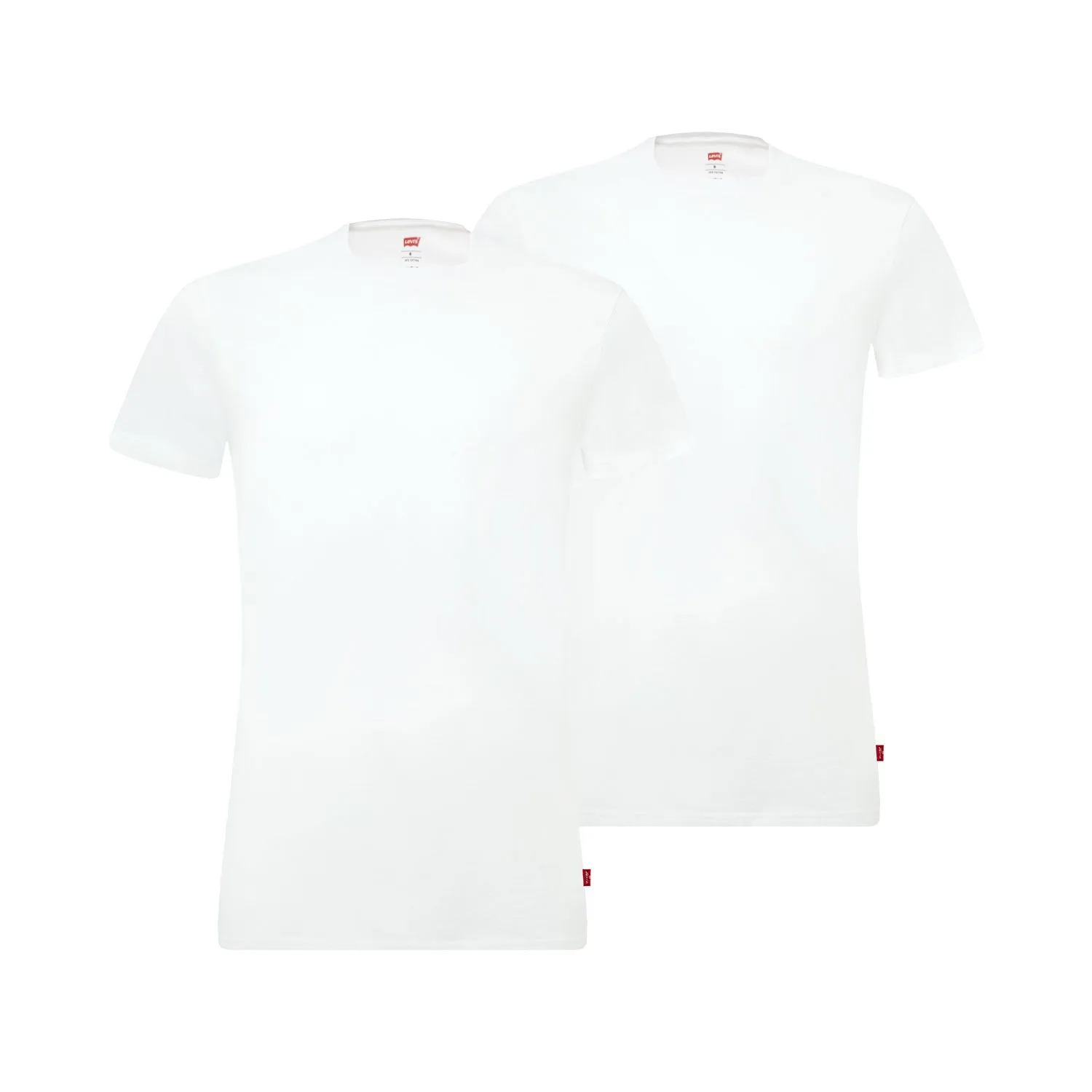 Levis Men Solid Crew 2 Pack - White