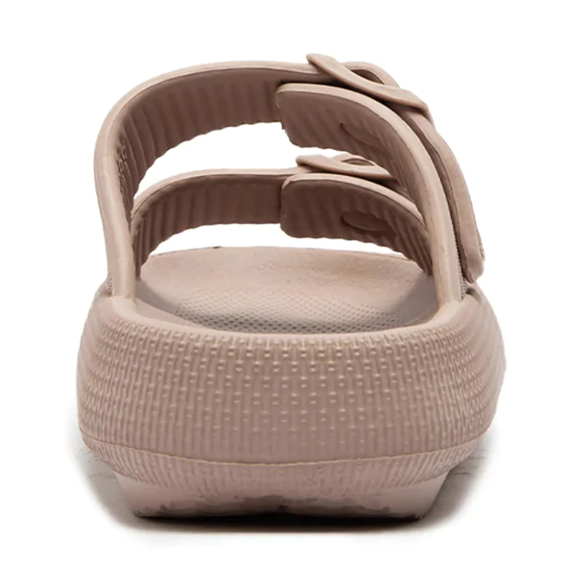 Lightweight EVA Platform Sandals Double Straps Taupe