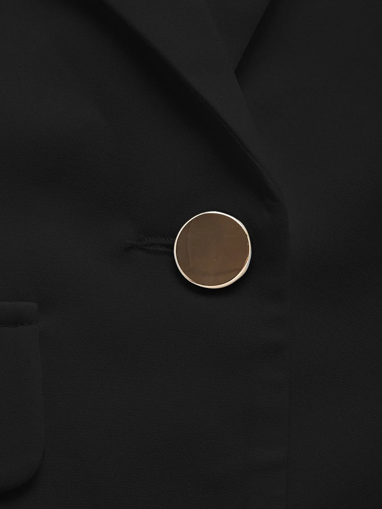 LUNE Shawl Collar Single Button Blazer