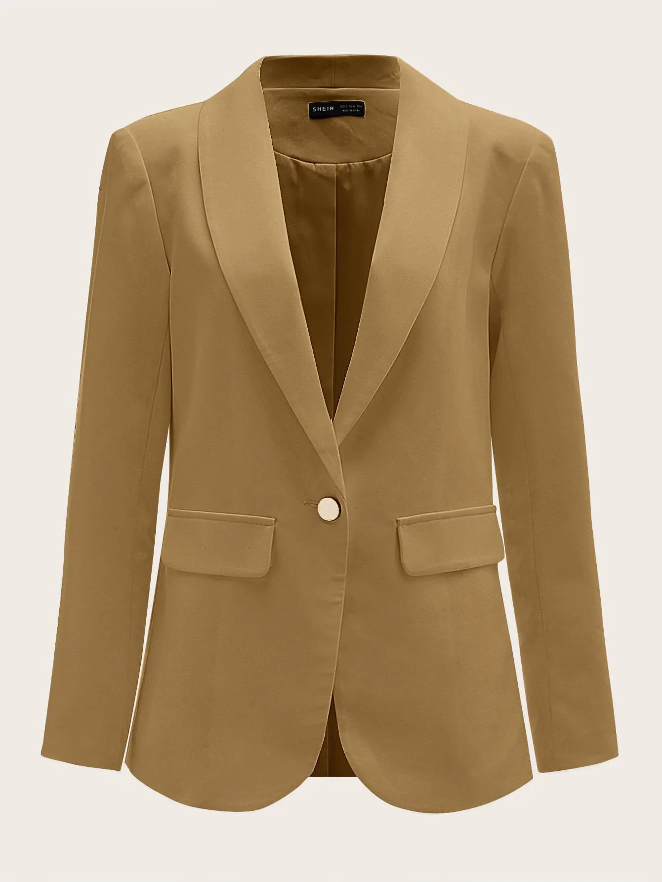 LUNE Shawl Collar Single Button Blazer