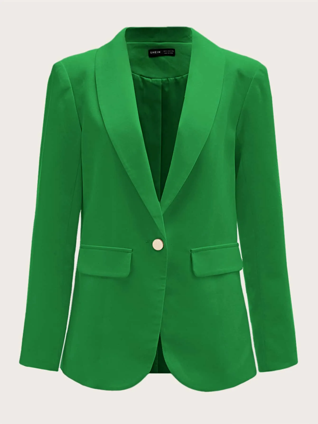 LUNE Shawl Collar Single Button Blazer