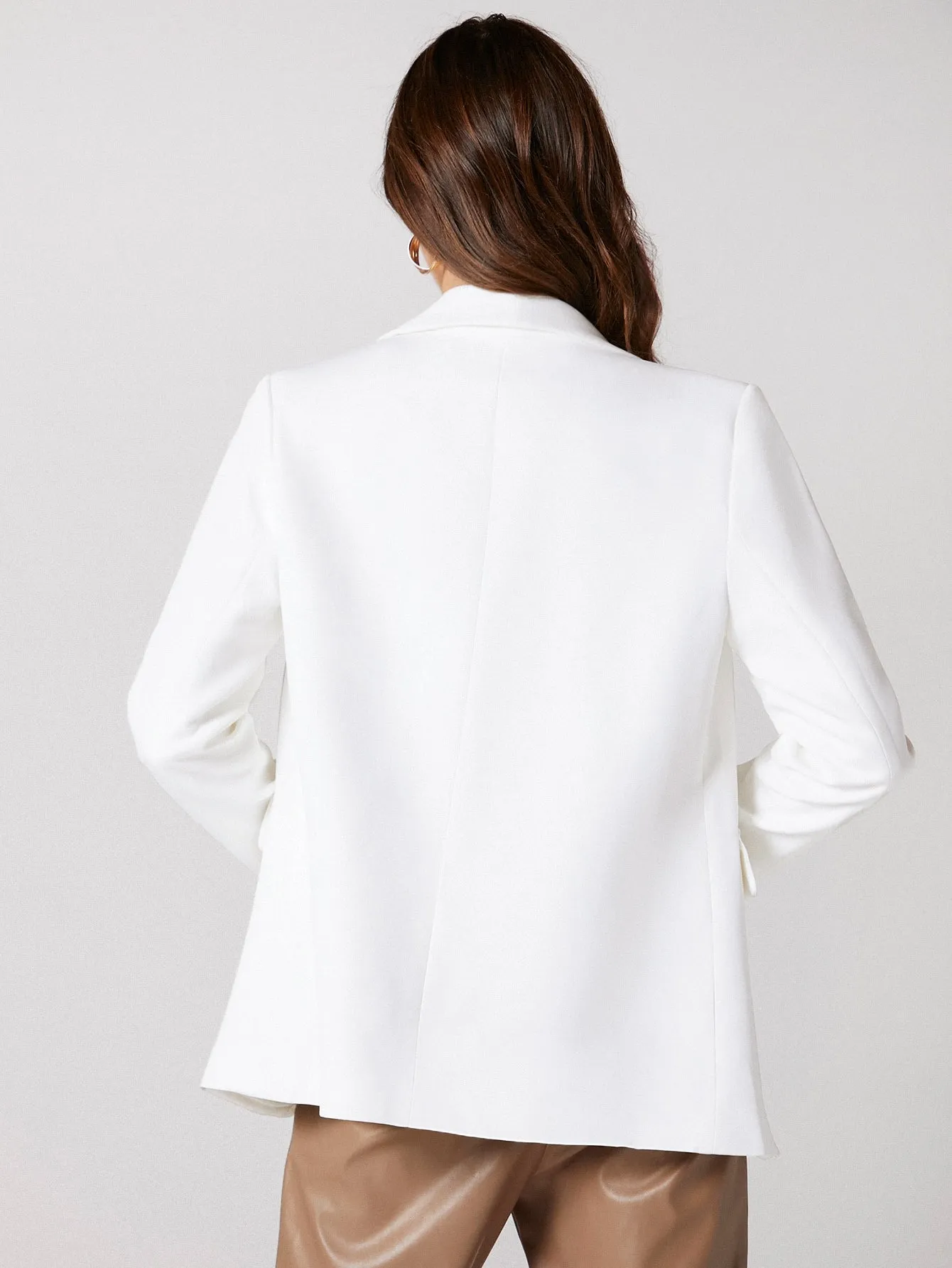 LUNE Shawl Collar Single Button Blazer