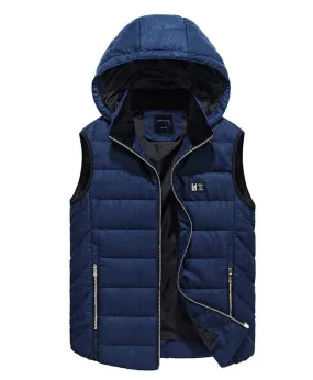 Men's Winter Casual Warm Hooded Vest | Men's Clothing