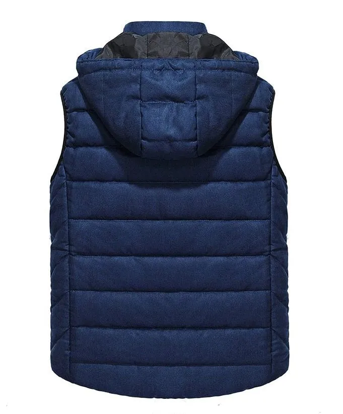 Men's Winter Casual Warm Hooded Vest | Men's Clothing