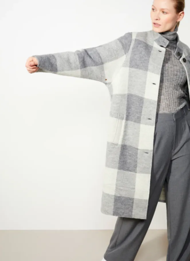 Mira Check Coat by LangerChen