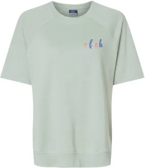 MV Sport Ladies French Terry Short Sleeve Crewneck Pullover