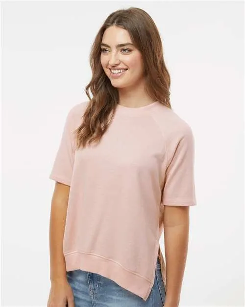 MV Sport Ladies French Terry Short Sleeve Crewneck Pullover