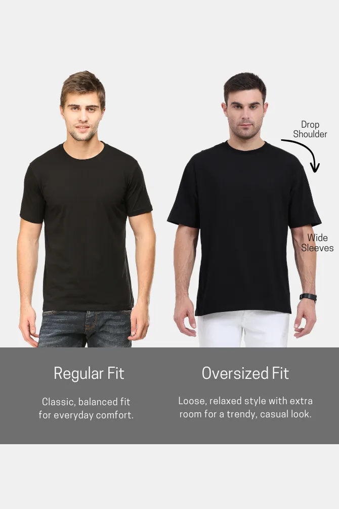 Navy Blue and Lavender Oversized T-Shirts Combo for Men