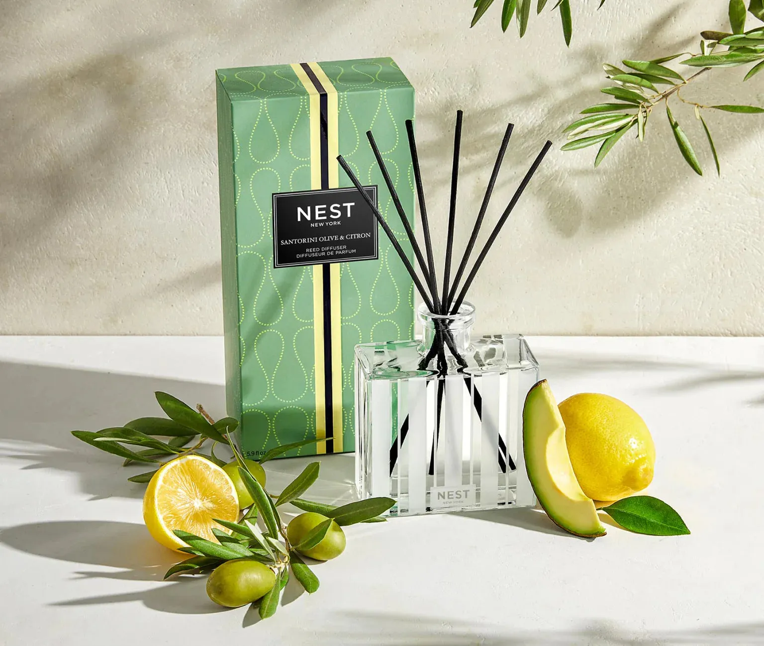 Nest - Santorini Olive & Citron Reed Diffuser
