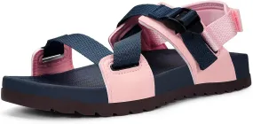New Retail $90  KUKTO Mens Womens Sport Sandals Athletic Hiking Sandals with Arch Support Outdoor Adjustable Open Toe Summer Shoes for Walking Beach Casual Camping PINK/NAVY Fits Men 8, Women 9
