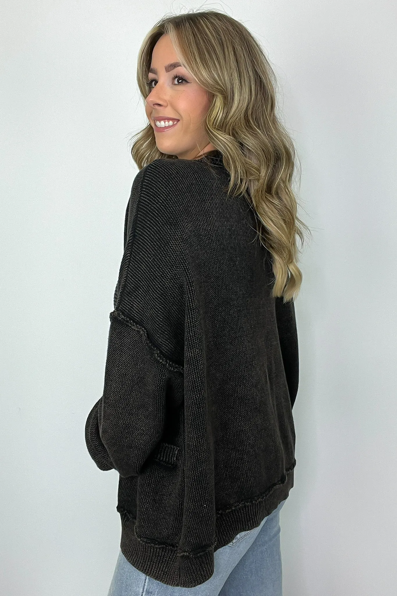 Opal Vintage Wash Patch Pocket Cardigan - FINAL SALE