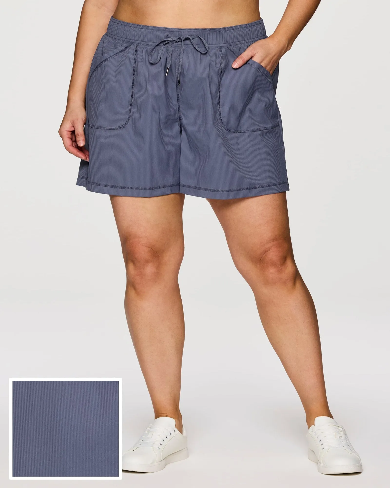 Plus Birdie Textured Walking Short | Smoke Blue