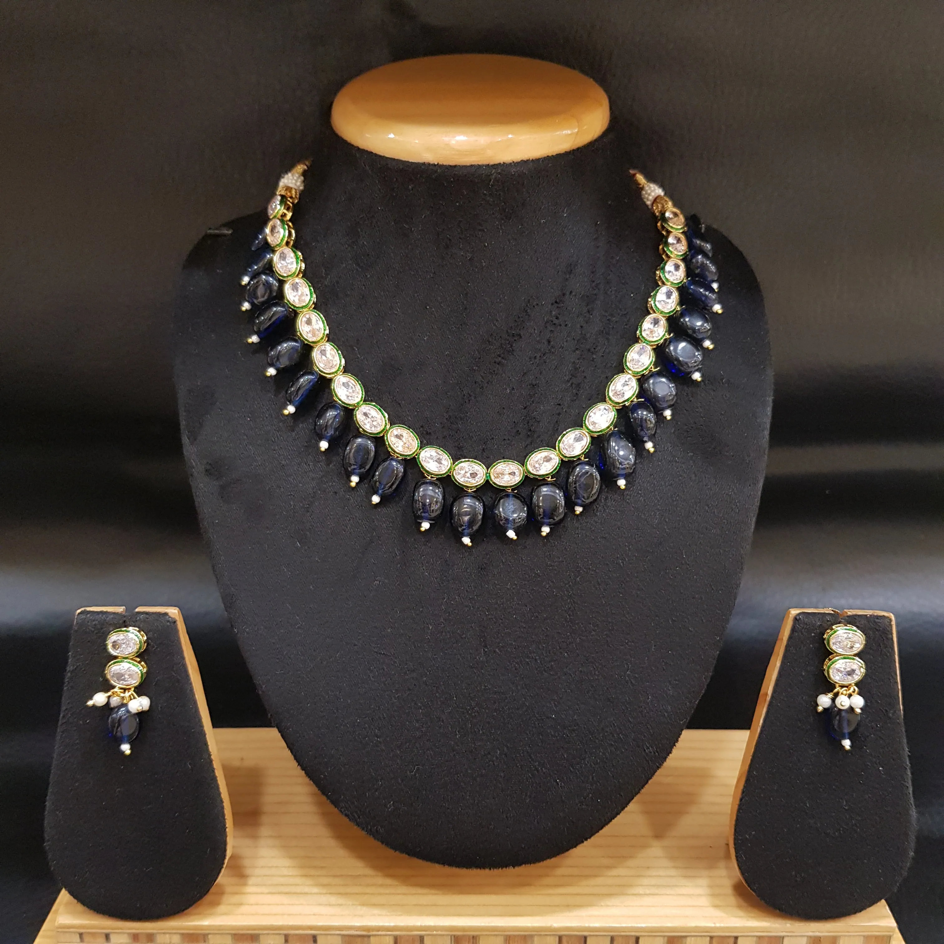 Polki Necklace Set 1003-21
