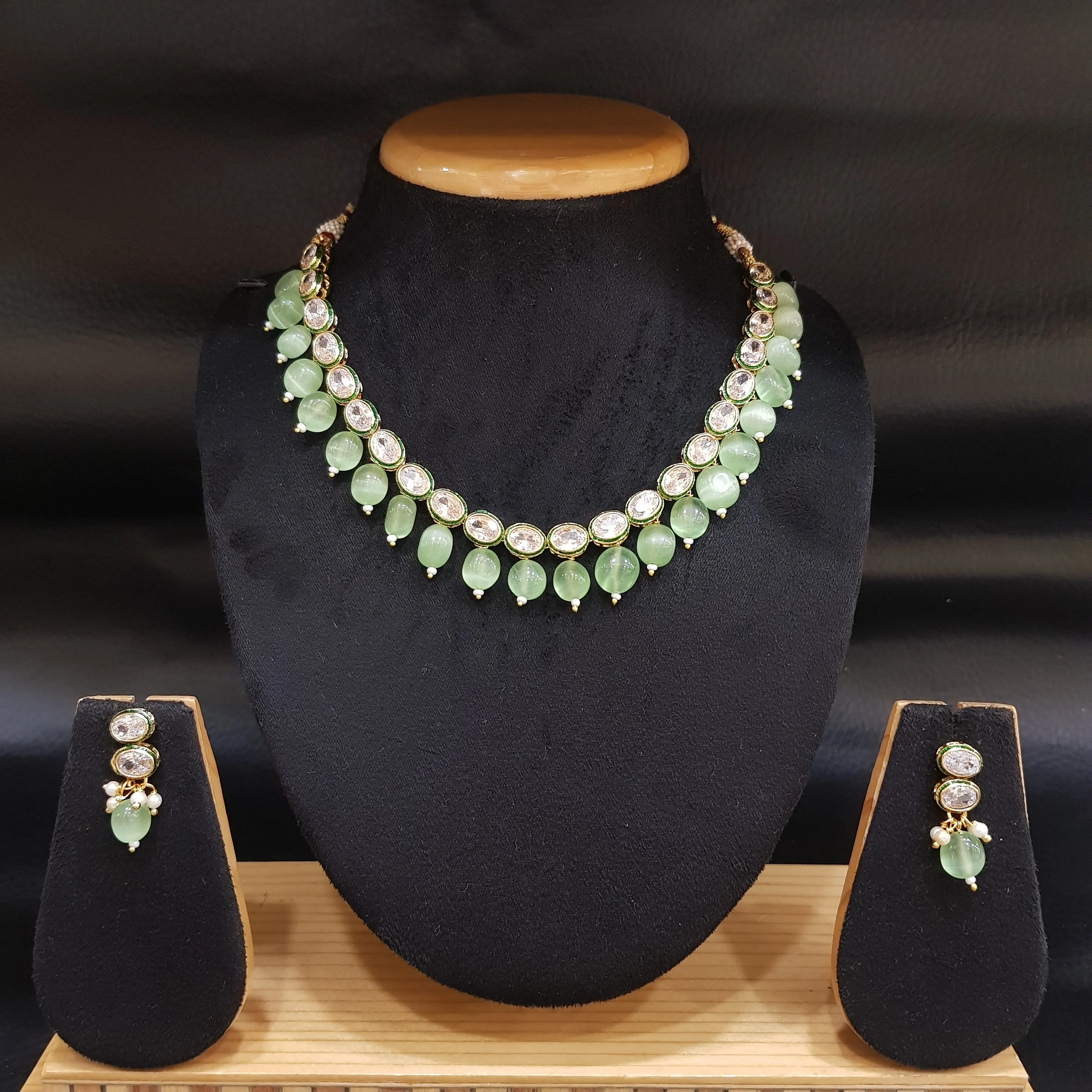 Polki Necklace Set 1003-21