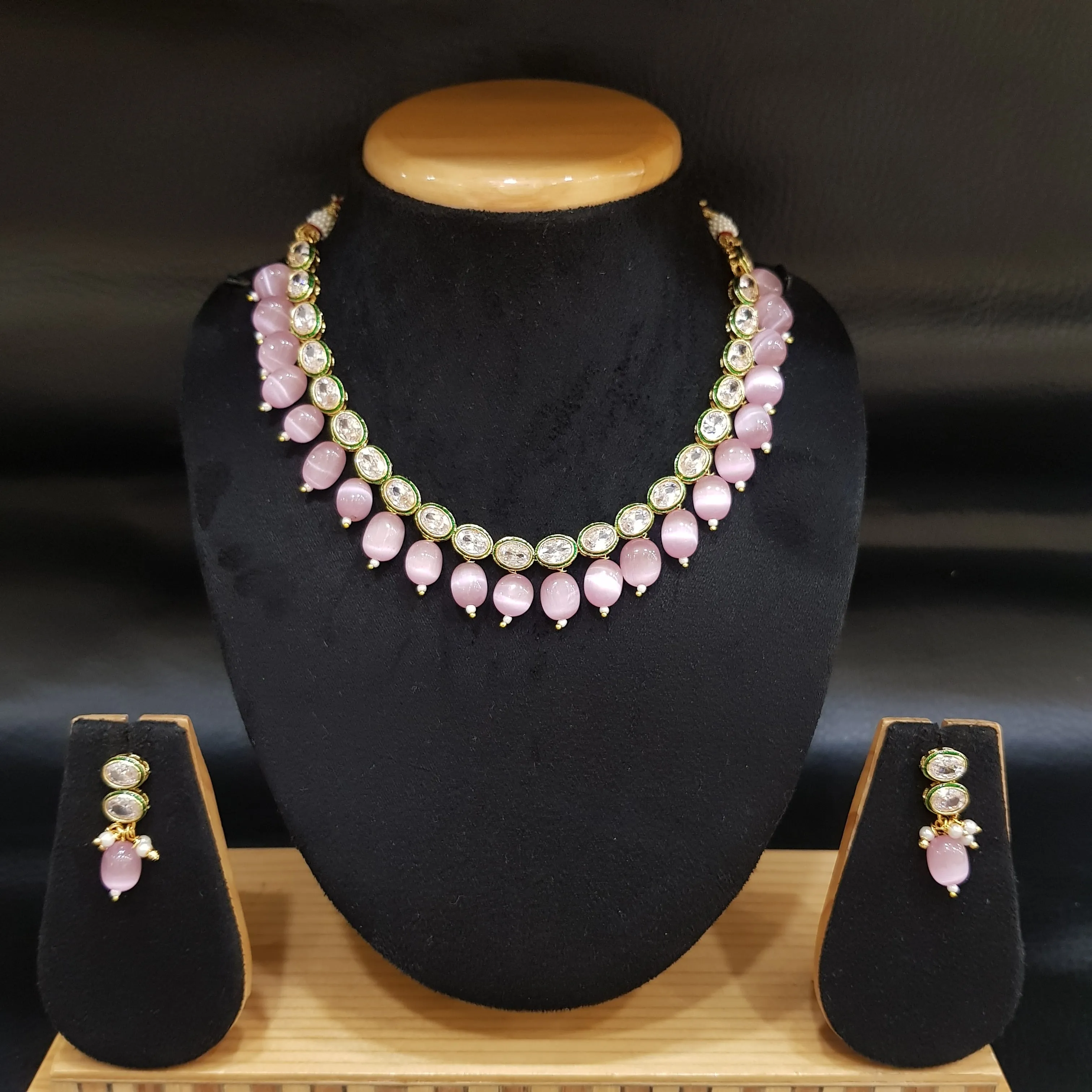 Polki Necklace Set 1003-21