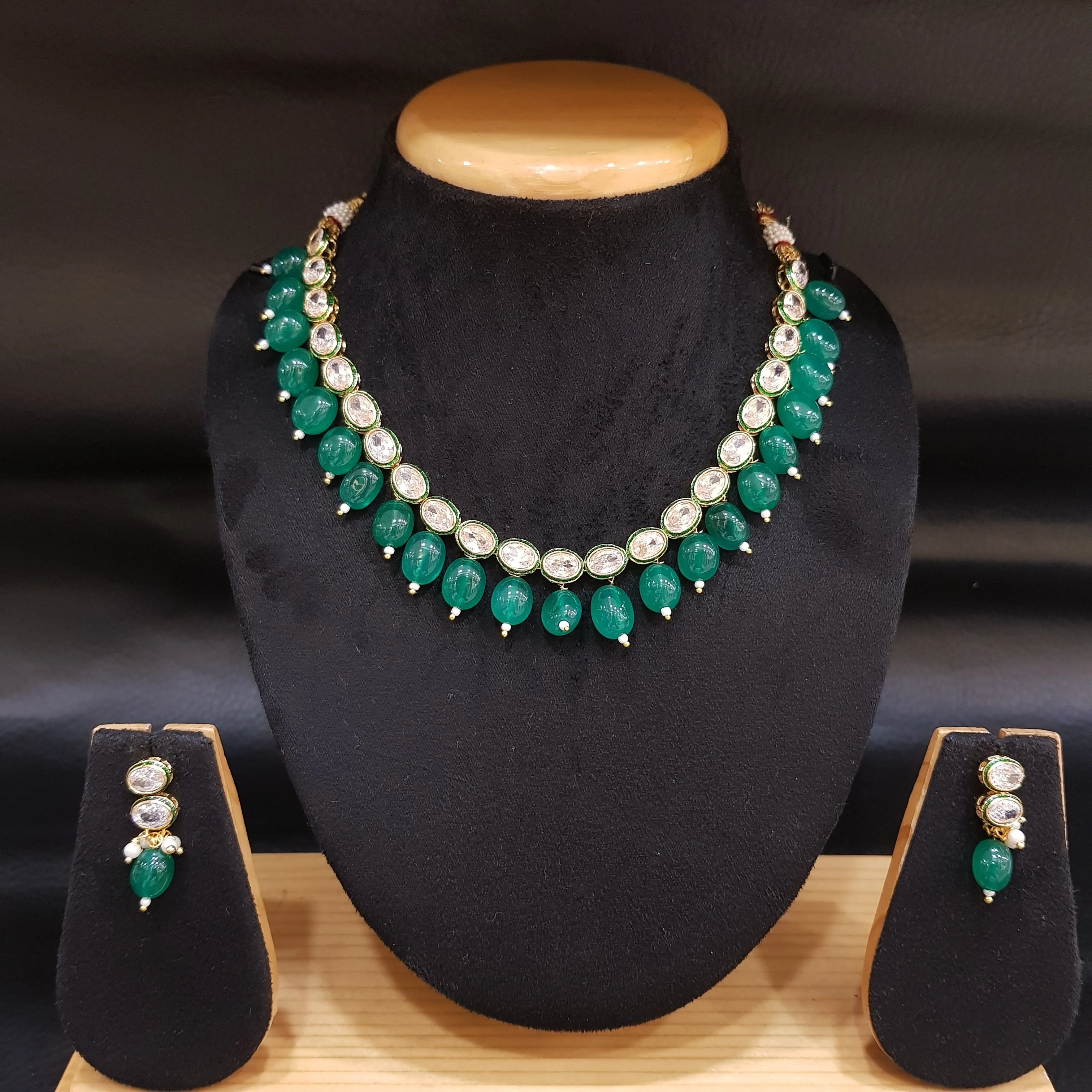 Polki Necklace Set 1003-21