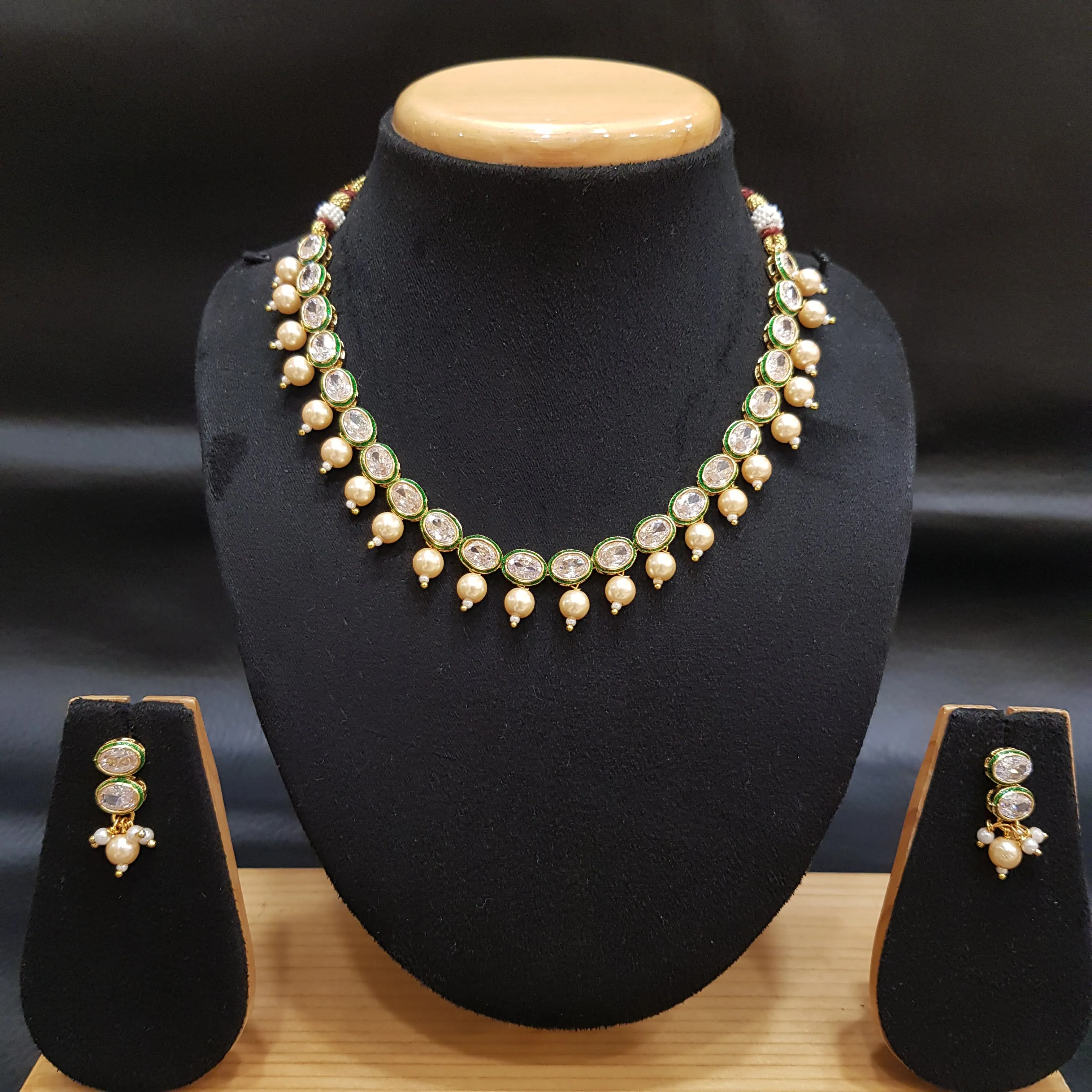 Polki Necklace Set 1003-21