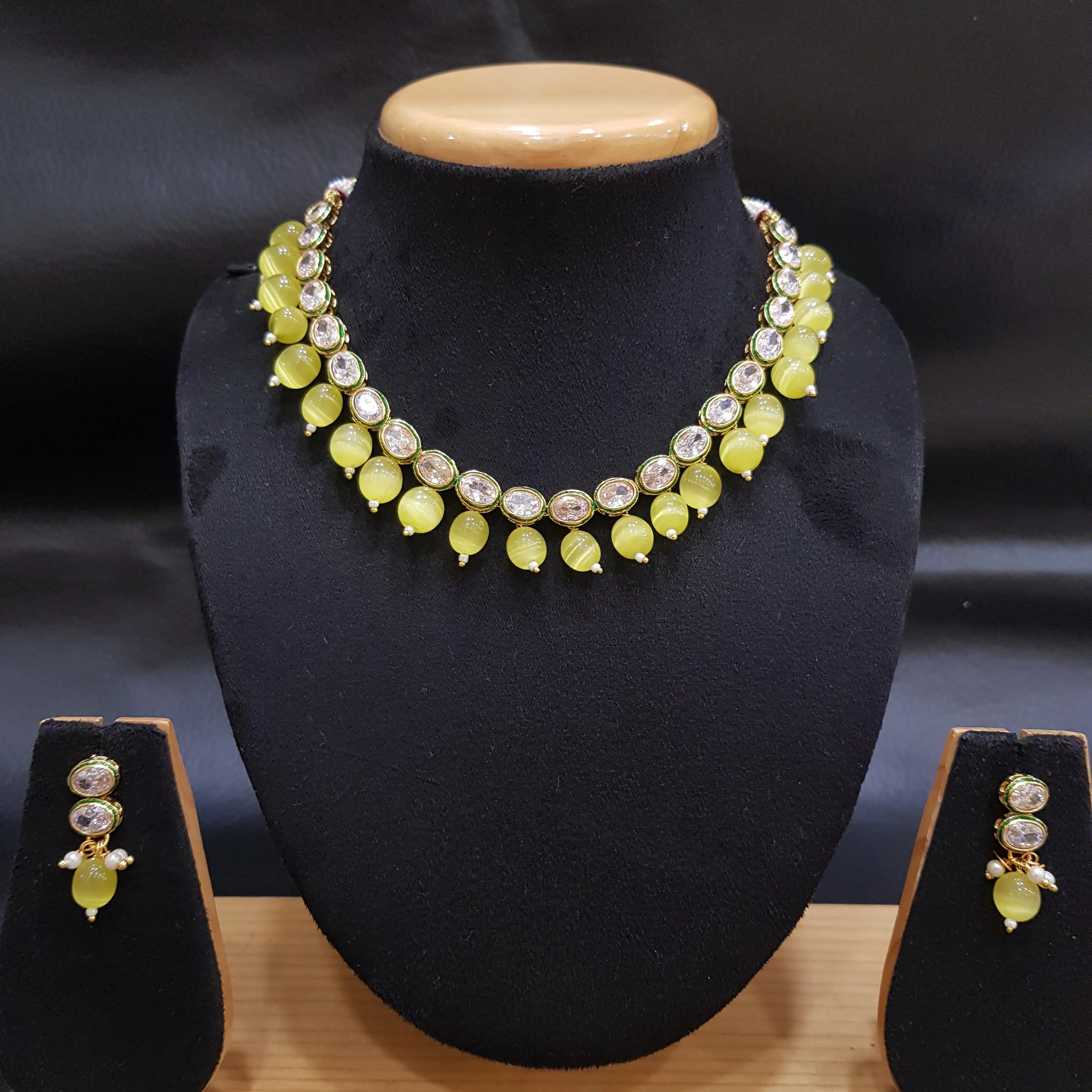 Polki Necklace Set 1003-21