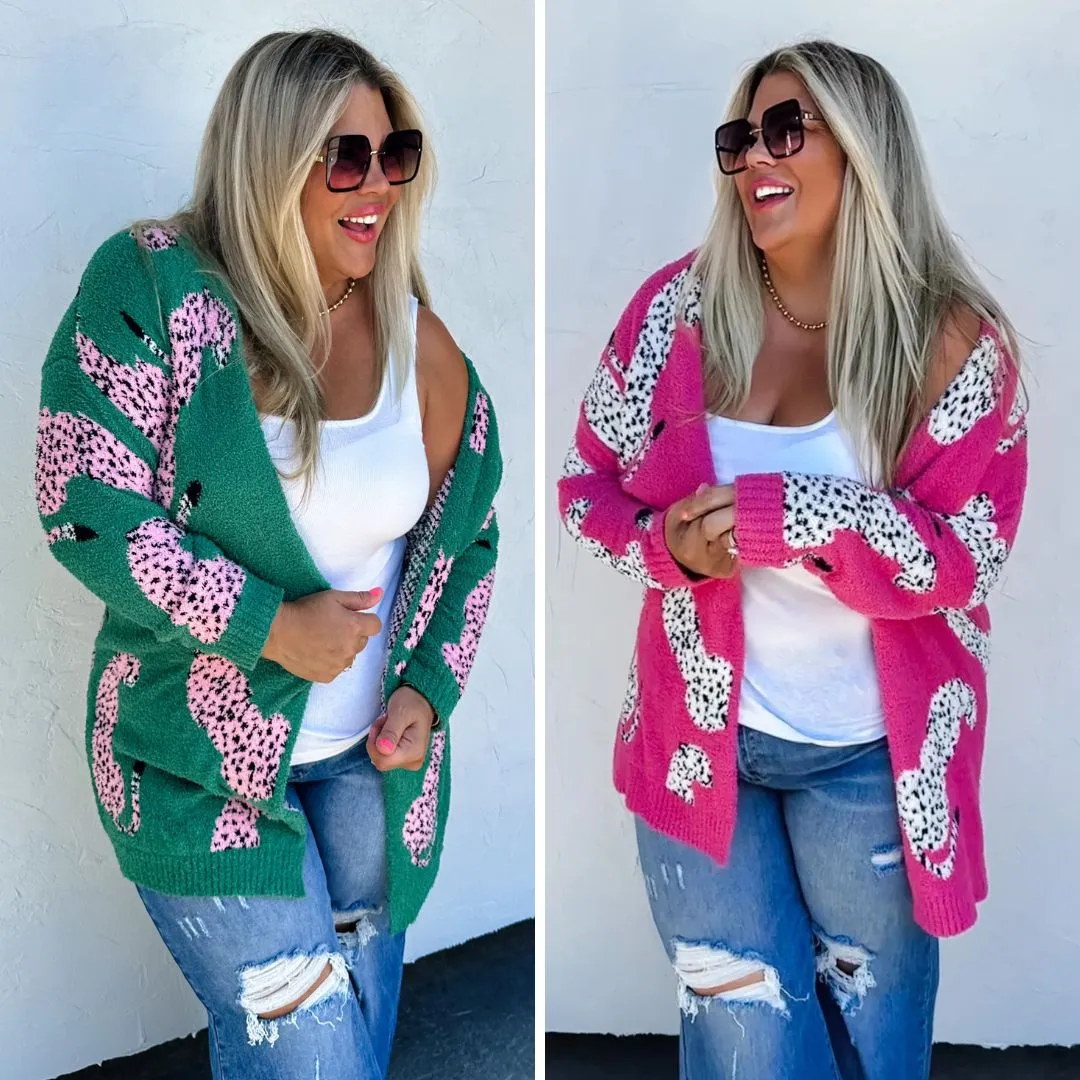 PREORDER: Wild About It Leopard Cardigan In Two Colors (Ships Mid September)