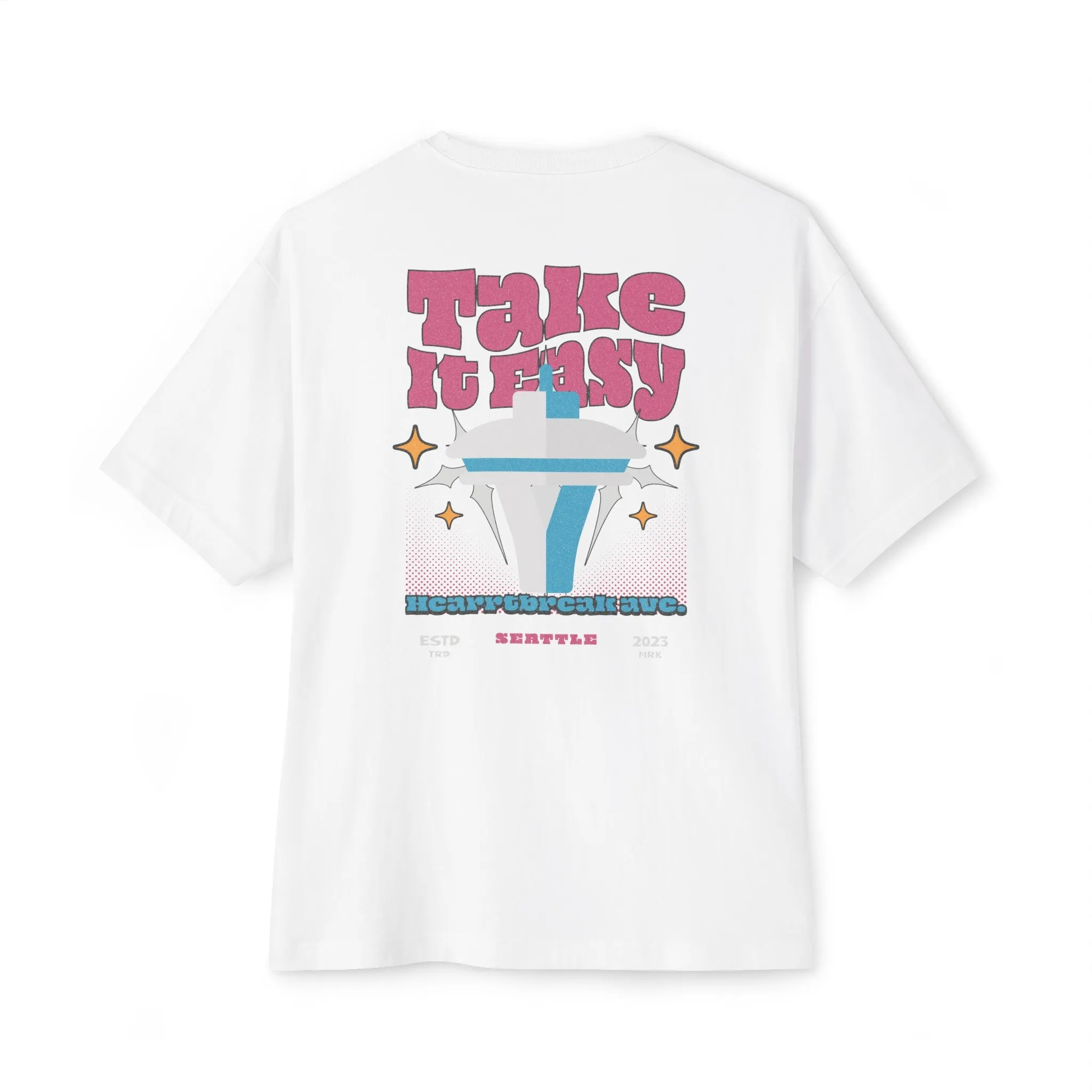 "Take it easy" Unisex Oversized Boxy Tee