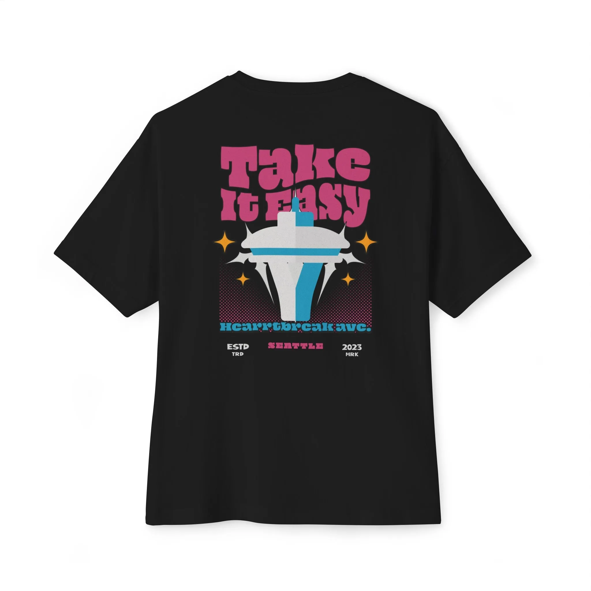 "Take it easy" Unisex Oversized Boxy Tee